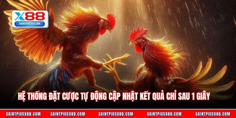 Hệ thống đặt cược tự động cập nhật kết quả chỉ sau 1 giây 